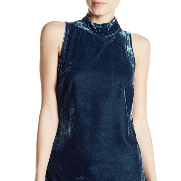 J. Crew Tops - J. Crew Velvet Navy Mock Turtle Neck Tank